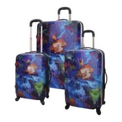Travelers Club Splash 3 Piece Expandable 4 wheel Luggage Set Paint Splash 3