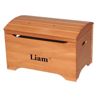 Little Colorado Solid Wood Toy Storage Chest with Personalization   Honey Oak