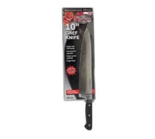 Winco 10 in Chef Knife w/ Forged Carbon German Steel, 1 Piece Full Tang