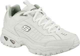 Mens Skechers Energy After Burn   White Leather (W) Training Shoes