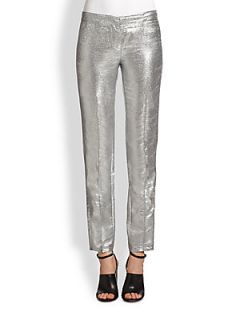 Costume National Metallic Pants   Silver