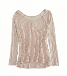 Rose AE Lace Front Top, Womens XXS