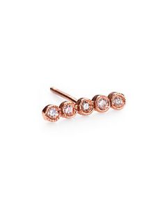 Jacquie Aiche Diamond & 14K Rose Gold Single Earring   Rose Gold