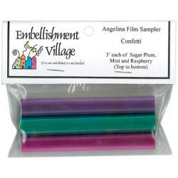 Embellishments Village Raspberry/mint/sugar Plum Angelina Film Sampler