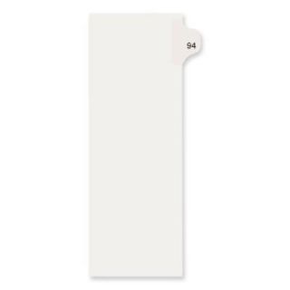 Avery Index Tabs Side Tab Legal Index Divider, Letter  , White (82292)