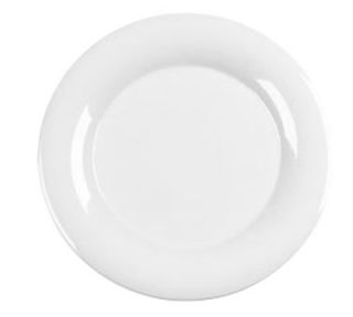 Carlisle 12 Sierrus Dinner Plate   Wide Rim, Melamine, White