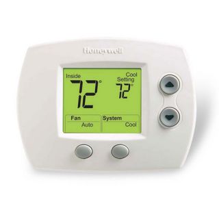 Honeywell TH5110D1006 FocusPRO 5000 NonProgrammable Thermostat Standard Screen, 1H/1C, Auto C/O, Dual Powered