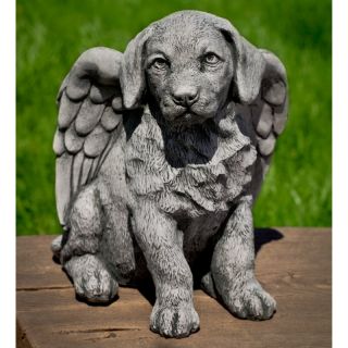 Campania International Angel Puppy Garden Statue   A 491   NATURAL