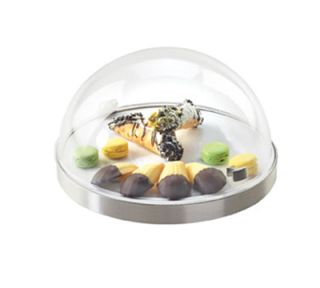 Cal Mil 12 Round Chill Sampler Display   Acrylic Dome, Stainless Steel
