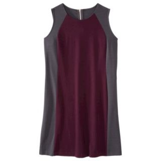 Mossimo Womens Plus Size Sleeveless Ponte Color block Dress   Purple/Gray 2