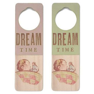 Tree by Kerri Lee Dream Time Wooden Doorknob Sign in Distressed Green DS DR