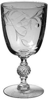 Imperial Glass Ohio Meander Water Goblet   Stem #3600, Cut #950