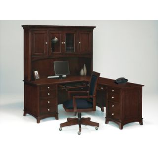 Wynwood Kennett Square L Shape Executive Desk with Hutch 1381 48 / 1381 44