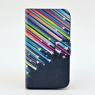 Meteor Shower Pattern PU Leather Case with Magnetic Snap and Card Slot for Samsung Galaxy S3 mini I8190