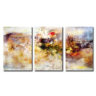 Hand Painted Oil Painting Abstract Crash with Stretched Frame Set of 3