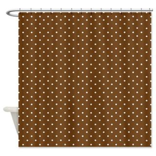  Small brown polka dot Shower Curtain  Use code FREECART at Checkout