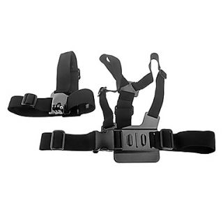 Black Chest Head Mount Harness For Gopro HD Hero 2/3