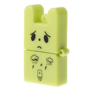 Mini USB Memory Card Reader (Green)