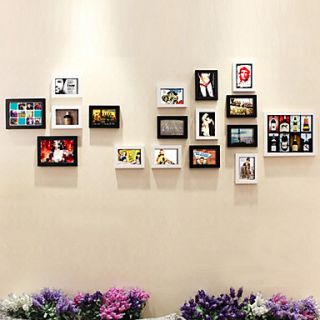 Modern Style Peculiar Shape Photo Wall Frame Collection   Set of 17