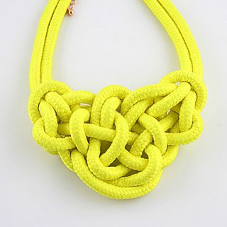 Kayshine Yellow Rope Knot Shape Necklace