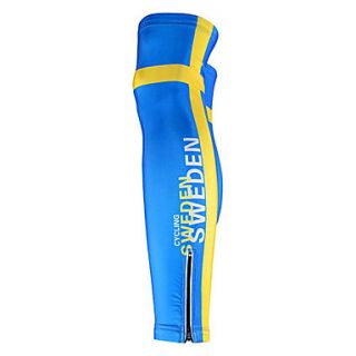KOOPLUS   Swedish National Team PolyesterLycra YellowBlue Cycling Leg Warmer