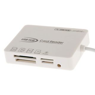 HY 617 All in one USB 2.0 Memory Card Reader (White)
