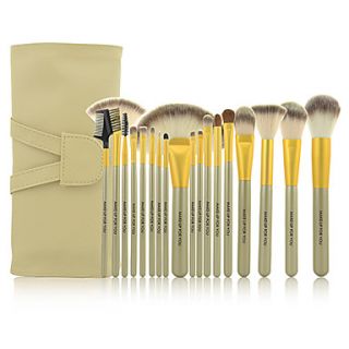 18pcs High Quality Professional Cosmetic Brush Set(Beige)
