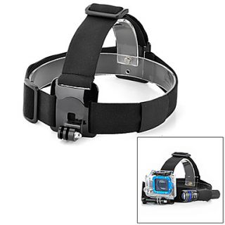 Black Camera Fixed Headband for GoPro Hero with Flashlight Holder