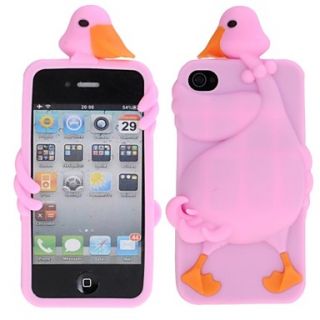 New Hot Cute Unique Swan Design Silicone Phone Case Cover for Apple iPhone 4 4S