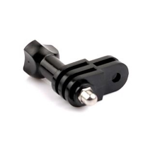 Black Plastic Parallel Turn Round Axis Hinge Mount Adapter with Long Screw for Gopro Hero 2 3