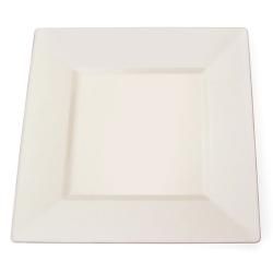 Silveredge Ivory Square Plastic Plates (set Of 10)