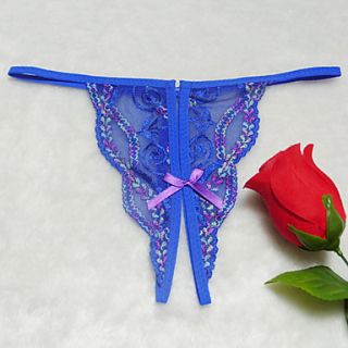 Womens Sexy Lace Transparent Open G strings