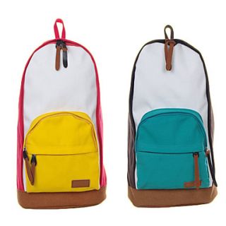 Fashion Girl Student Canvas Colors Backpack(Random Color)