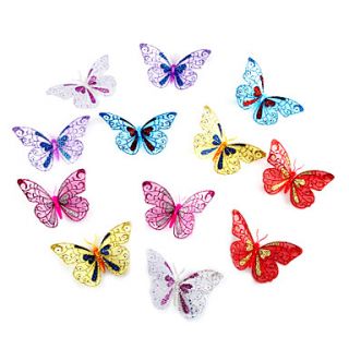 3D Artificial Organza Butterfly   Set of 12 Pieces