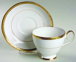 Ridgway (Ridgways) Clarendon Footed Cup & Saucer Set, Fine China Dinnerware   Bo