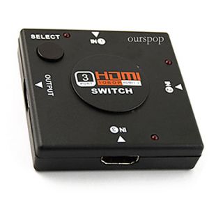 Ourspop U7 HDMI V1.4 Switch Splitter Switcher (3 in/1 out)