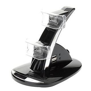LED Dual Charger Controller Stand Charging for Playstation PS3