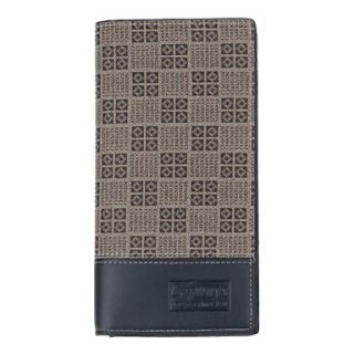 Mens Stylish Check Pattern Long Style Wallet