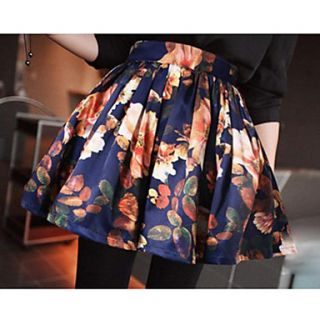 Womens Vintage High Waist Pattern Skirt