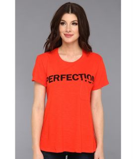 Textile Elizabeth and James Perfection Tee Womens Short Sleeve Pullover (Red)