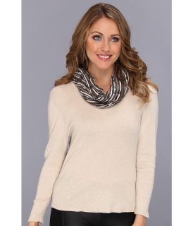 NIC+ZOE Scarf Top Womens Long Sleeve Pullover (White)