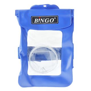 Bingo WP0103 PVC Coated Blue Dry Bag Waterproof Case with Lens for Digital Card Camera (Blue, UP TO 20M)