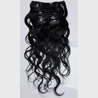 20 inch 7 pcs 70g Remy Human Hair Silky Bodywavy Clips in Hair Extensions More Colors
