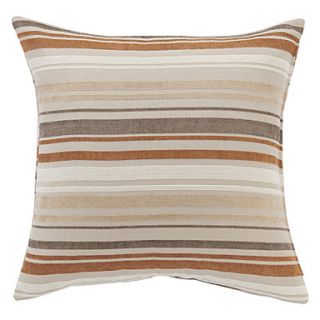 18 Squard Striped Chenille Polyester Decorative Pillow With Insert