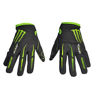 Monster Summer Motorcycle Racing Gloves Cycling Outdoor Sport Full Finger Gloves (Black)