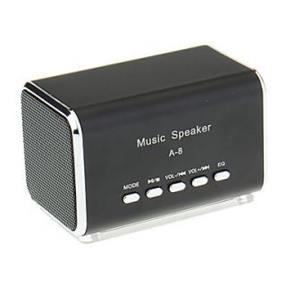 A 8 Mini Music Speaker with Micro TF USB for Computer iPhone