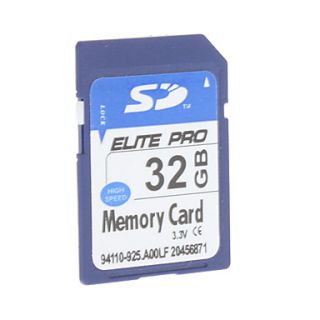 32GB Hi speed Elite Pro SD Memory Card for Media Player Camera