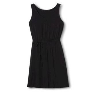 Merona Womens Knit Tank Dress w/Self Tie   Black   XS