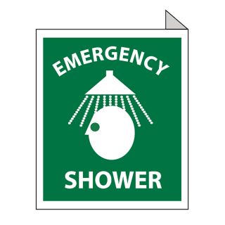 Nmc Flange Signs   8X10   Emergency Shower