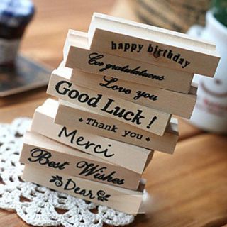 Blessings Wooden Stamper   Set of 8 Pieces